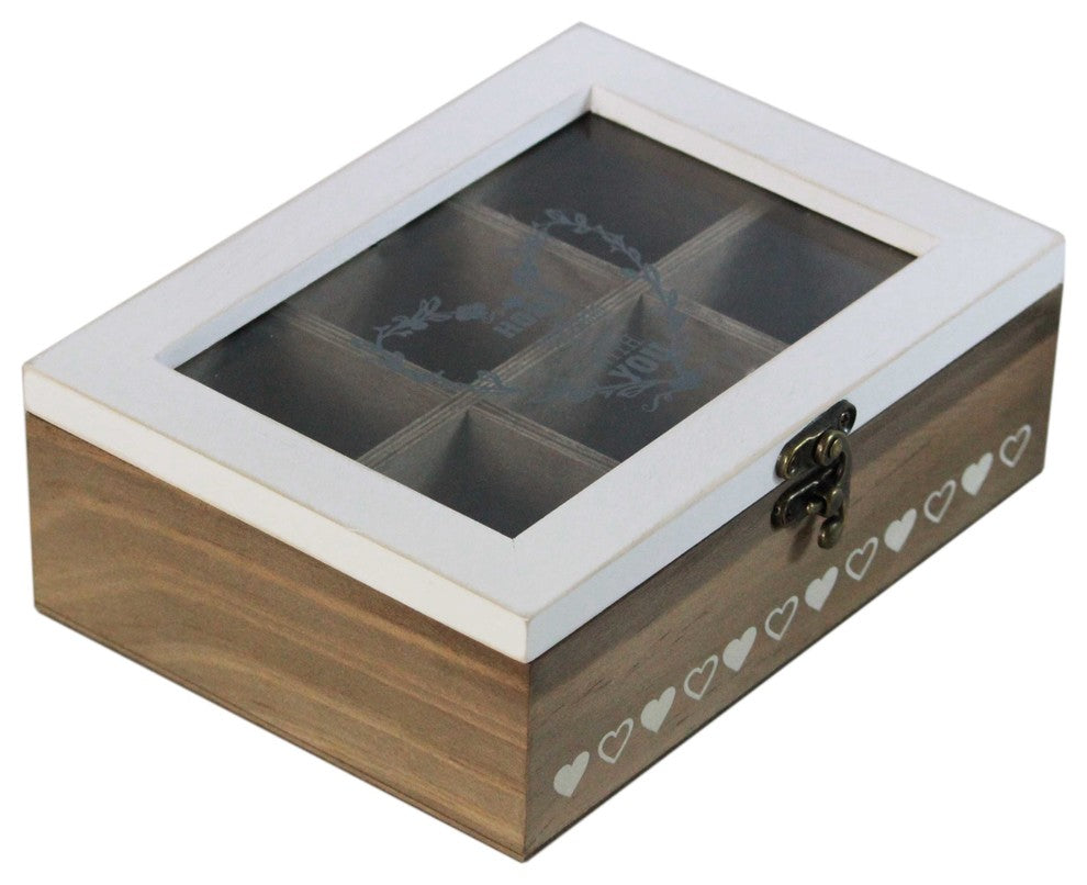 Glass Top Jewelry Box With Heart