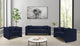 Everett Upholstered Chair, Navy, Chenille Fabric