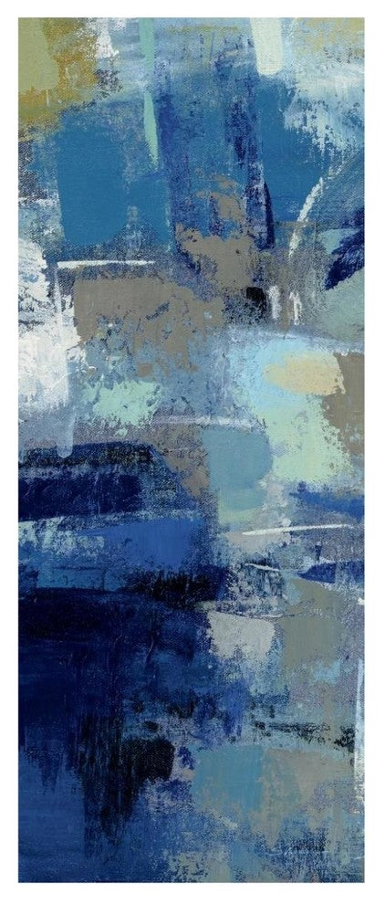 "Ultramarine Waves III Panel II" Print by Silvia Vassileva, 32"x77"