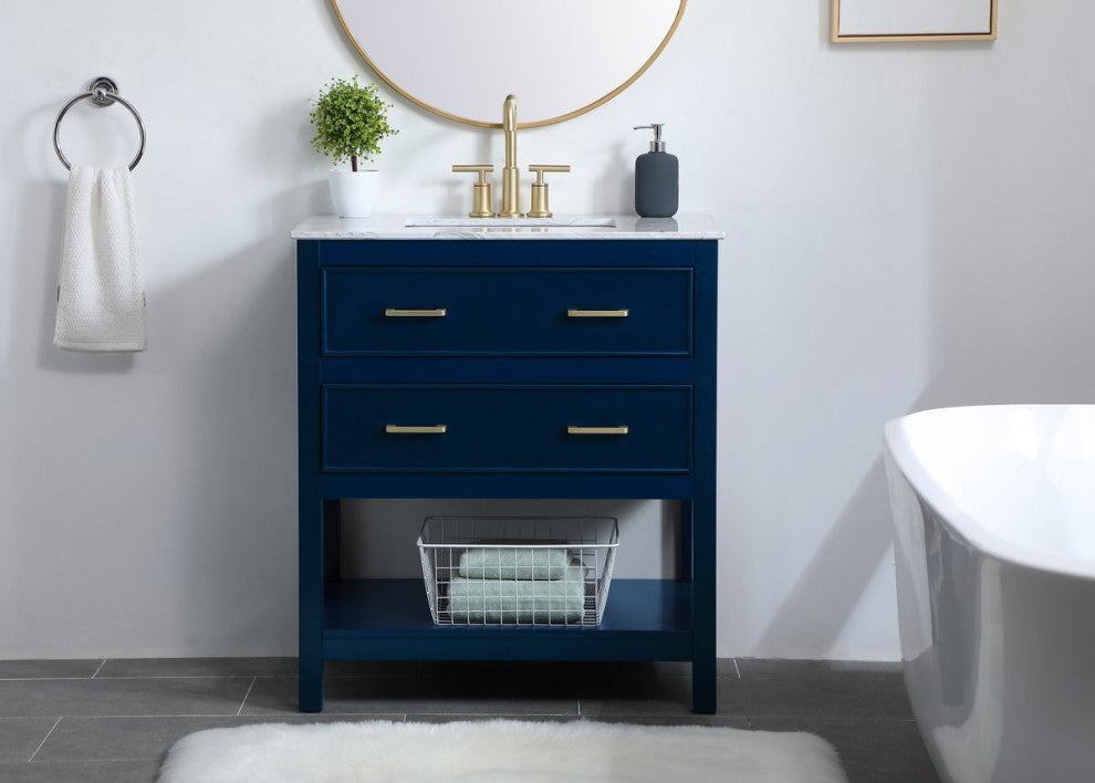 Elegant VF90130BL 30"Single Bathroom Vanity, Blue
