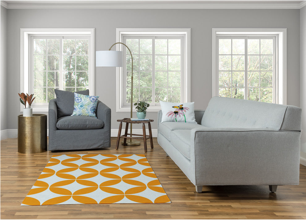 Eye Opener Spring Chenille Rug, Mango, 4'x6'