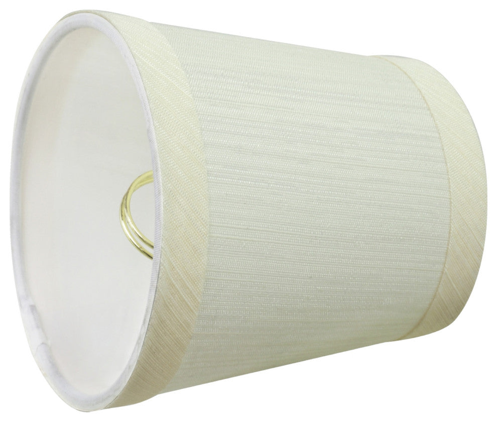 32711-6 Small Hardback Empire Chandelier Clip On Lamp Shade Eggshell 3"x4"x4"