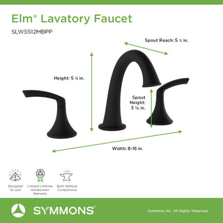 Elm Lavatory Faucet, Matte Black, Push Pop Drain