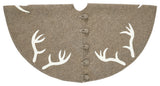 Handmade Antlers Tree Skirt Hand Felted Wool 72"