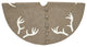 Handmade Antlers Tree Skirt Hand Felted Wool 72"