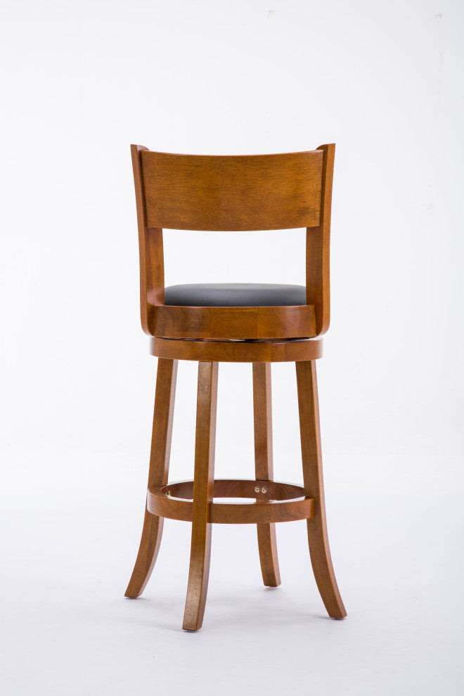 Palmetto Swivel Bar Stool, 29", Fruitwood