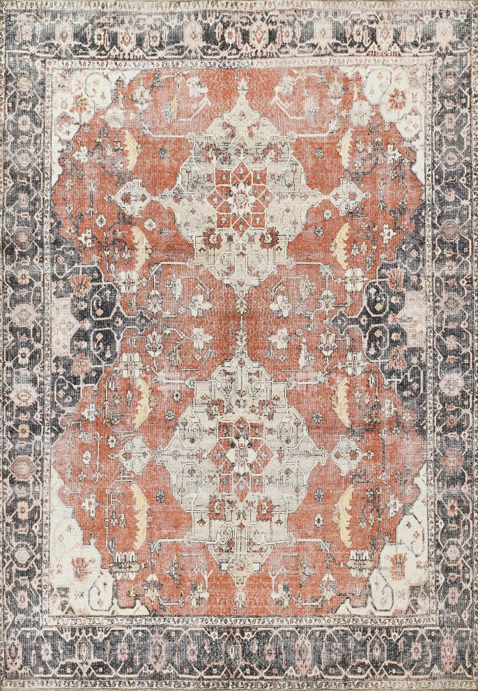 Momeni Chandler Cotton and Polyester Rust Area Rug 2' X 3'
