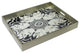 Large Reverse Painted Mirror Tray in Midnight