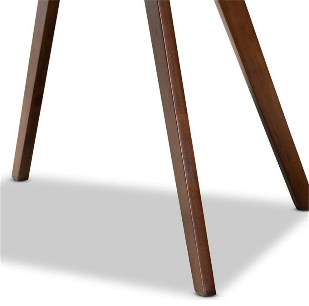 Baxton Studio Alana Walnut Finished Round Wood Dining Table