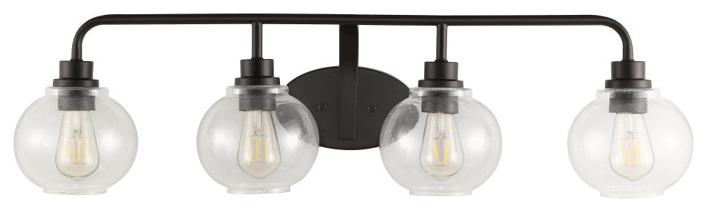 Sandrine Iron LED Vanity Light, Oil Rubbed Bronze, 4 Bulb