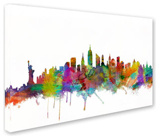 "New York City Skyline" Canvas Art by Michael Tompsett