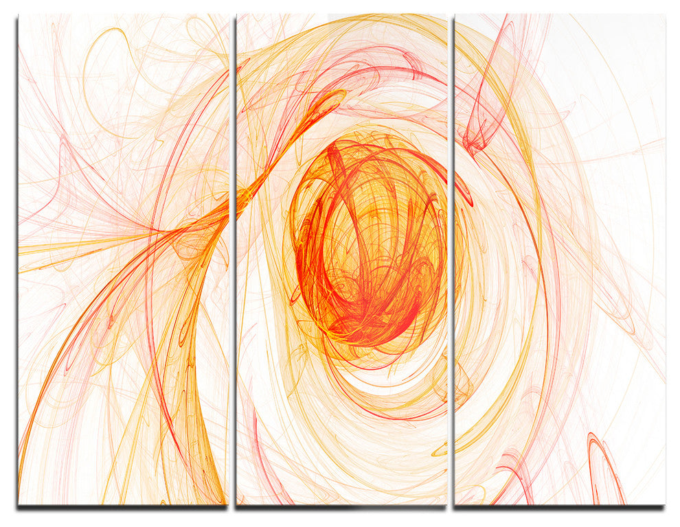 "Yellow Ball of Yarn" Digital Metal Wall Art, 3 Panels, 36"x28"