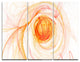 "Yellow Ball of Yarn" Digital Metal Wall Art, 3 Panels, 36"x28"