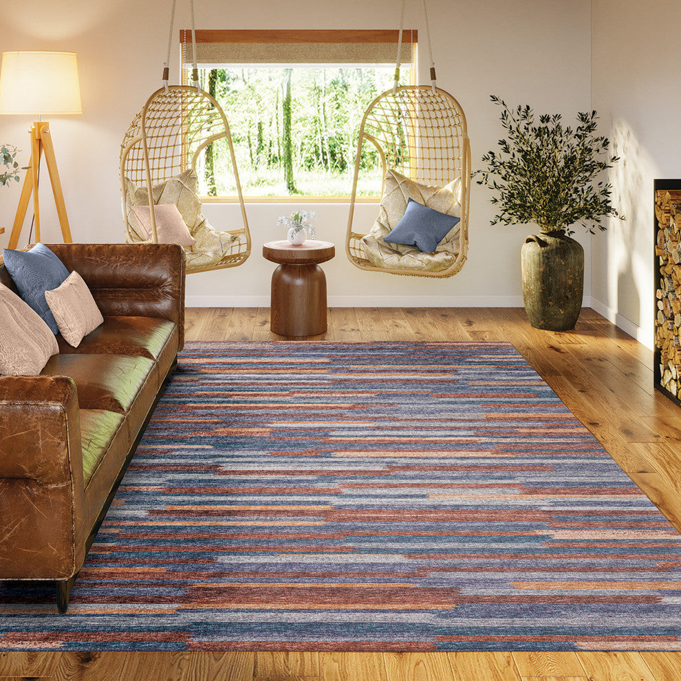 Indoor/Outdoor Sedona SN8 Denim Machine Washable 10' x 14' Rug