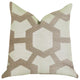 Linked Charisma Luxury Throw Pillow in Beige and Brown Tones, 16"x16"