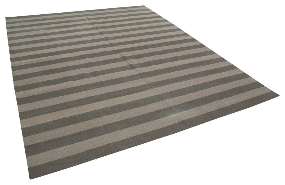 Rug N Carpet - Handmade Wool 7' 11'' x 10' 2'' Flatweave Dhurrie Kilim Rug