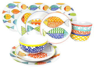 FreshCatch 12-Piece Dinnerware Set, Service for 4