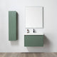Floating Bathroom Vanity with Sink, Wall Mounted Vanity, Green, 30" W/ Sink, Side Cabinet