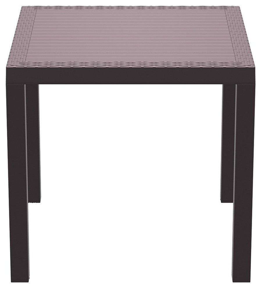 Compamia Orlando Outdoor Square Dining Table, Brown