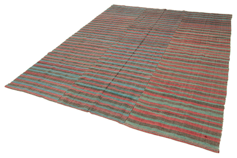 Rug N Carpet - Handmade Oriental 7' 1'' x 8' 10'' Unique Wool Kilim Rug