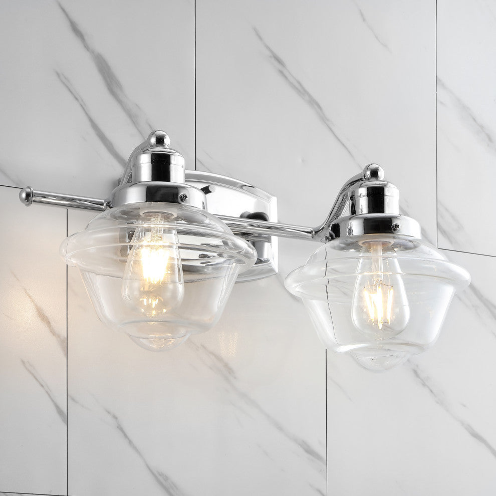Orleans Iron LED Vanity Light, Chrome, 2 Bulb