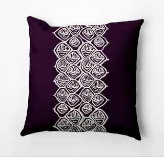 Cowry Stack Outdoor Pillow, Purple, 18"x18"