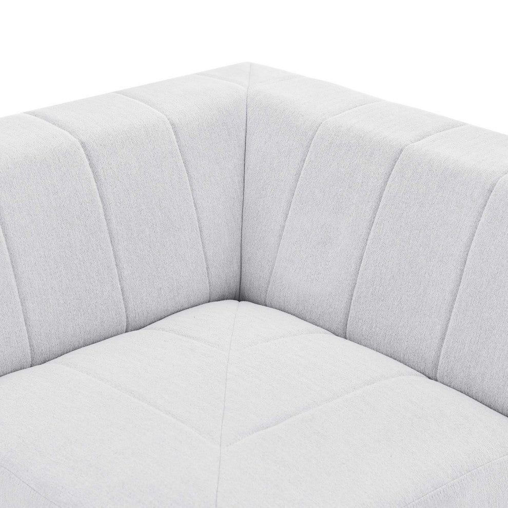 Sofa Corner Chair, Fabric, Ivory White, Modern, Living Lounge Hotel Hospitality