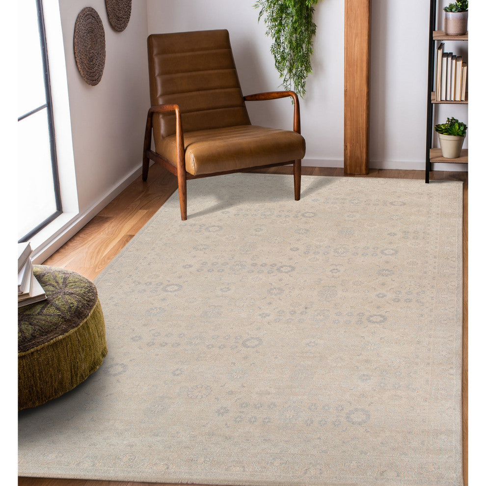 Ainsley Kalma Area Rug, Gray, 9' x 12', Bordered