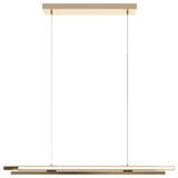 Indra 44" LED Linear Pendant, Satin Brass