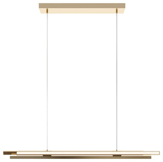 Indra 44" LED Linear Pendant, Satin Brass