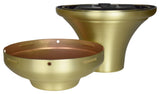 Close to Ceiling Kit, Brushed Satin Brass, Wet Rated