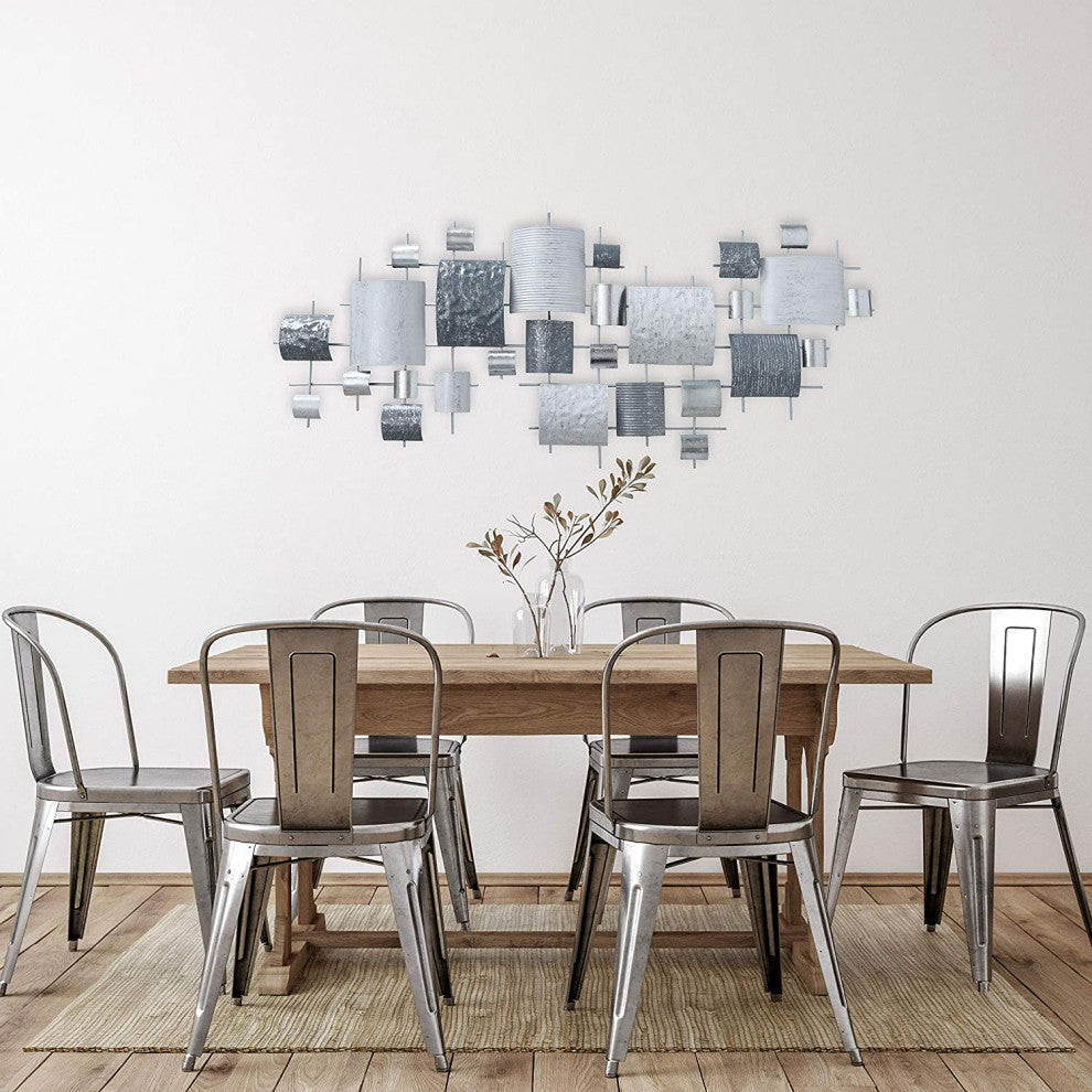 Modernist Floating Squares Wall Decor, 59.75 Inches