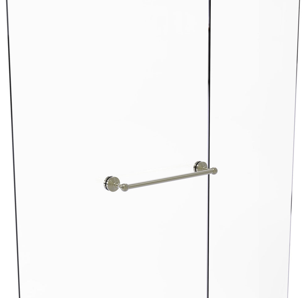 Waverly Place 18" Shower Door Towel Bar, Polished Nickel