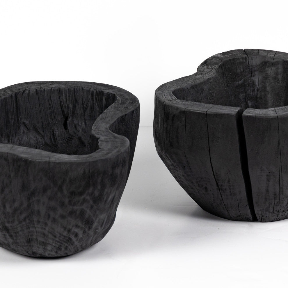 Live Edge Bowl-Carbonized Black