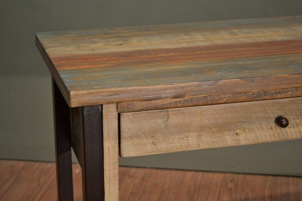 Bayshore Rustic Style 3-Drawer Writing Desk, Library Table