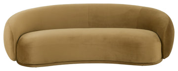 Kendall Cognac Velvet Sofa, Cognac