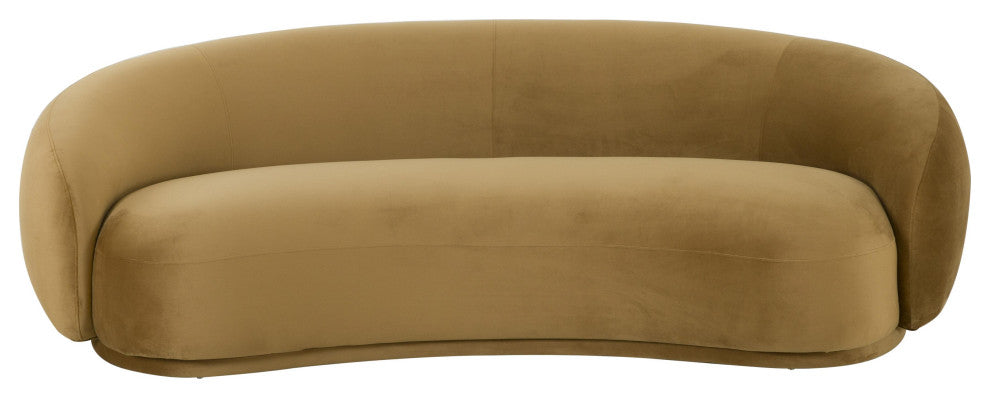 Kendall Cognac Velvet Sofa, Cognac