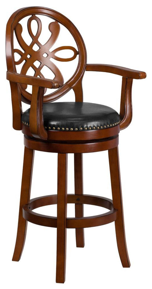 Madrid Contemporary 26 Counter Height Barstool in Brushed Stainless Steel...