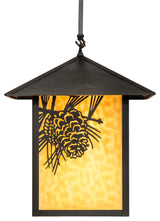 16 Square Seneca Winter Pine Pendant