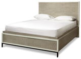Modern Gray Queen Platform Storage Bed Frame