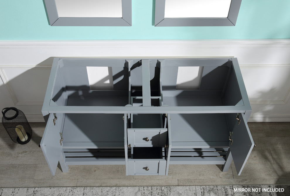 ANZZI Montaigne 60" x 36" Bathroom Vanity with Marble Top and White Basin