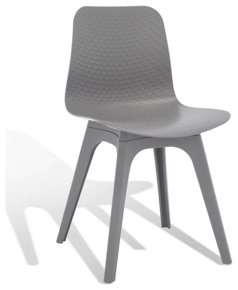 Safavieh Couture Damiano Molded Plastic Dining Chair, Grey