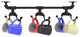 Pipeline Under Cabinet 6 Coffee Mug Rack, Oil Rubbed Bronze