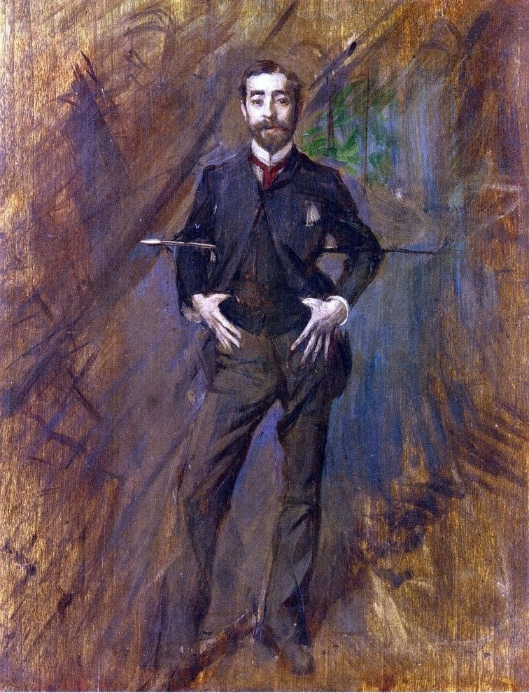 Giovanni Boldini John Singer Sargent, 21"x28" Wall Decal Print