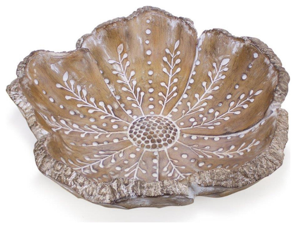 Bowl 12.75"Dx3"H Resin