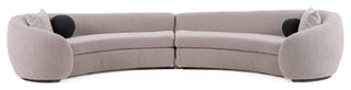 Modrest - Kilmer Modern Grey Curved Fabric Sectional Sofa