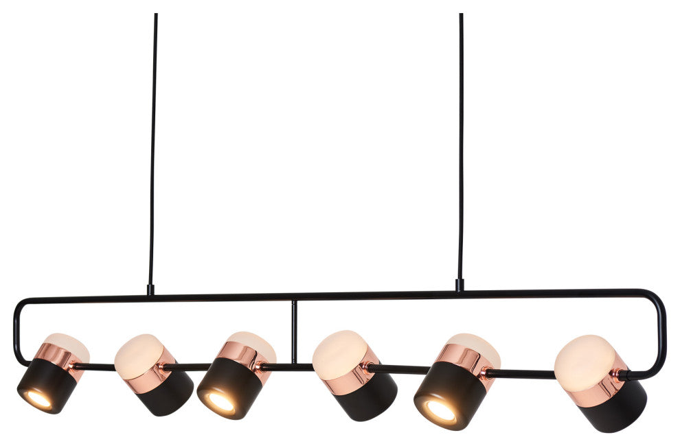 Ling Pendant, Black/Copper