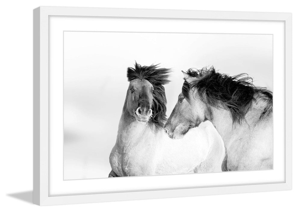 "Flowing Manes" Framed Art Print, 45x38 cm