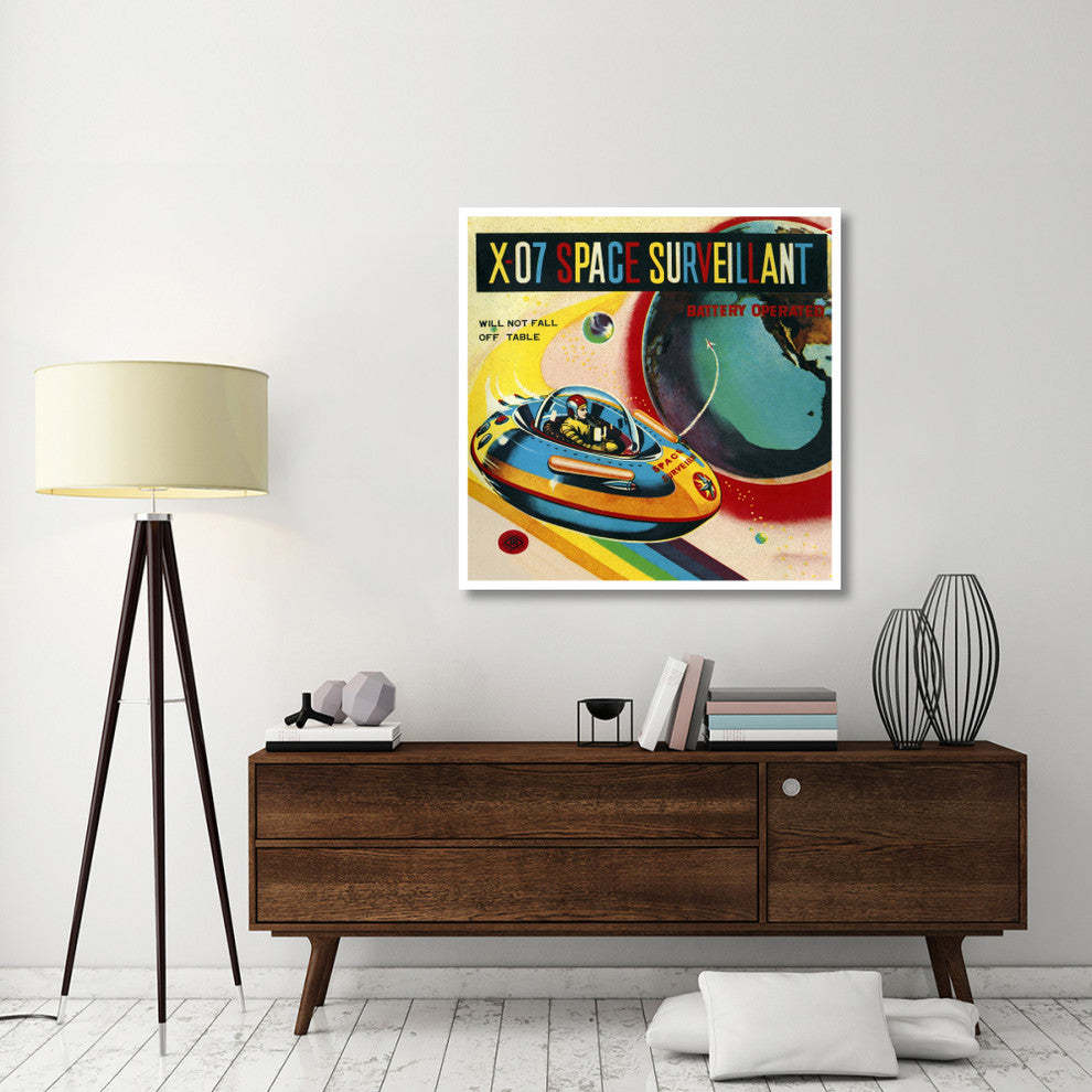 "X-07 Space Surveillant I" Digital Paper Print by Retrorocket, 42"x42"