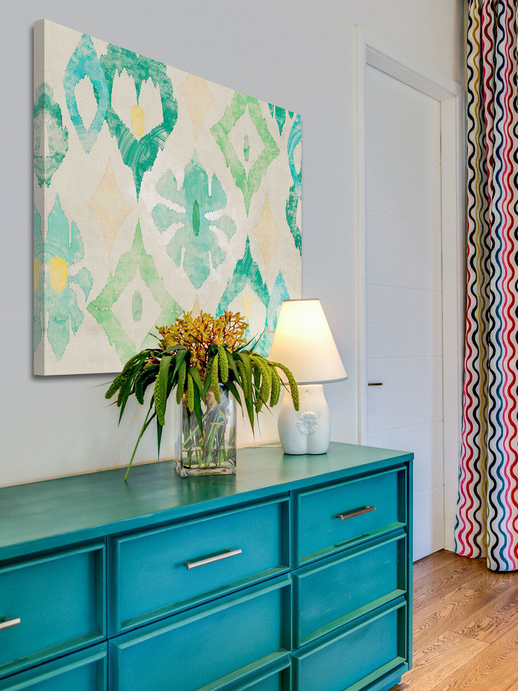 "Emerald Star" Painting Print on Canvas by Evelia